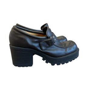 Lower East Side Y2K Chunky Platform Shoes Loafers Rugged Outsole Size 7.5 Womens